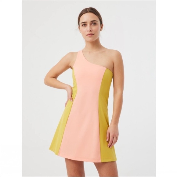 Outdoor Voices One Shoulder Colorblock Dress sz XS - Picture 1 of 4